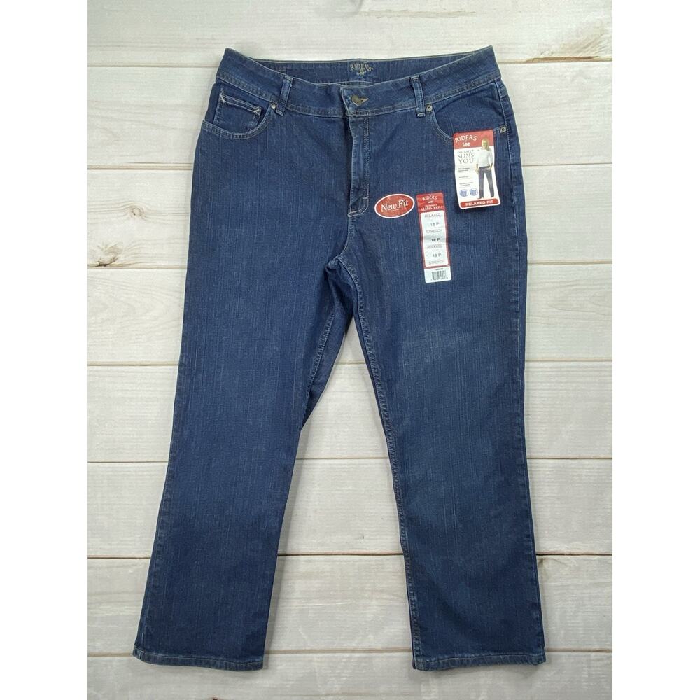 Lee Riders Jens Womens 18 P Straight Leg Relaxed Fit Hi Rise Mom Stretch NWT